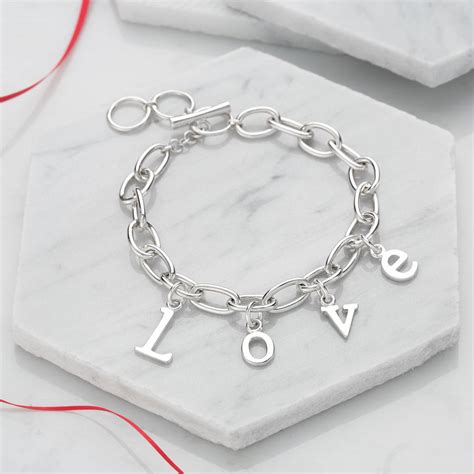 silver bracelet love - silver love bracelet for women.